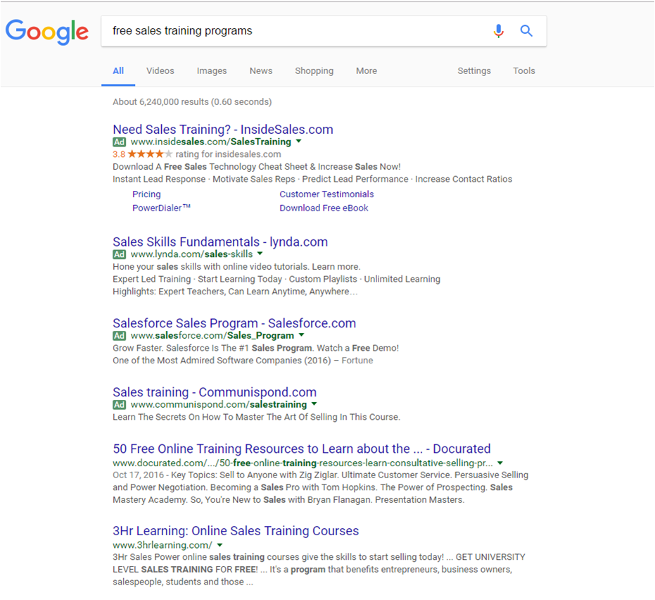 Many options available for sales training for little or no budgets