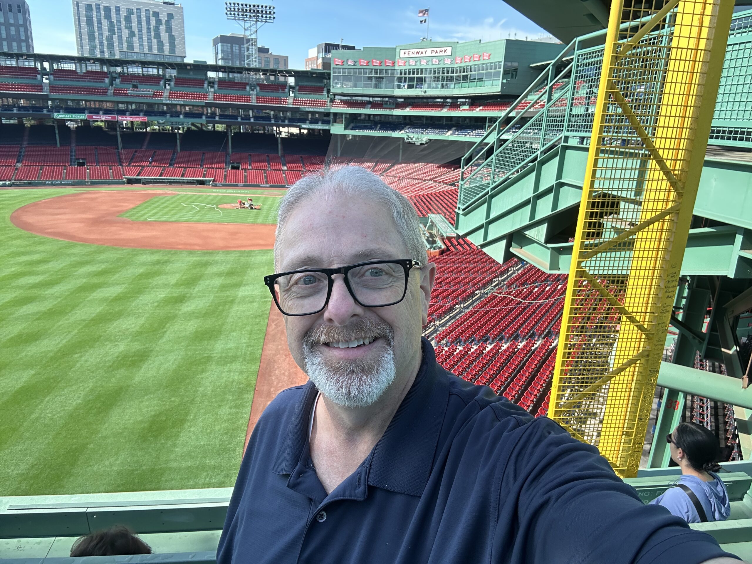Photo of Pete Van Baalen with Fenway Park in the background